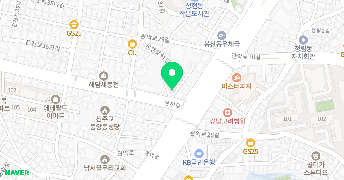 (40-28) 위치 지도 - 서울특별시 관악구 은천로41길 2