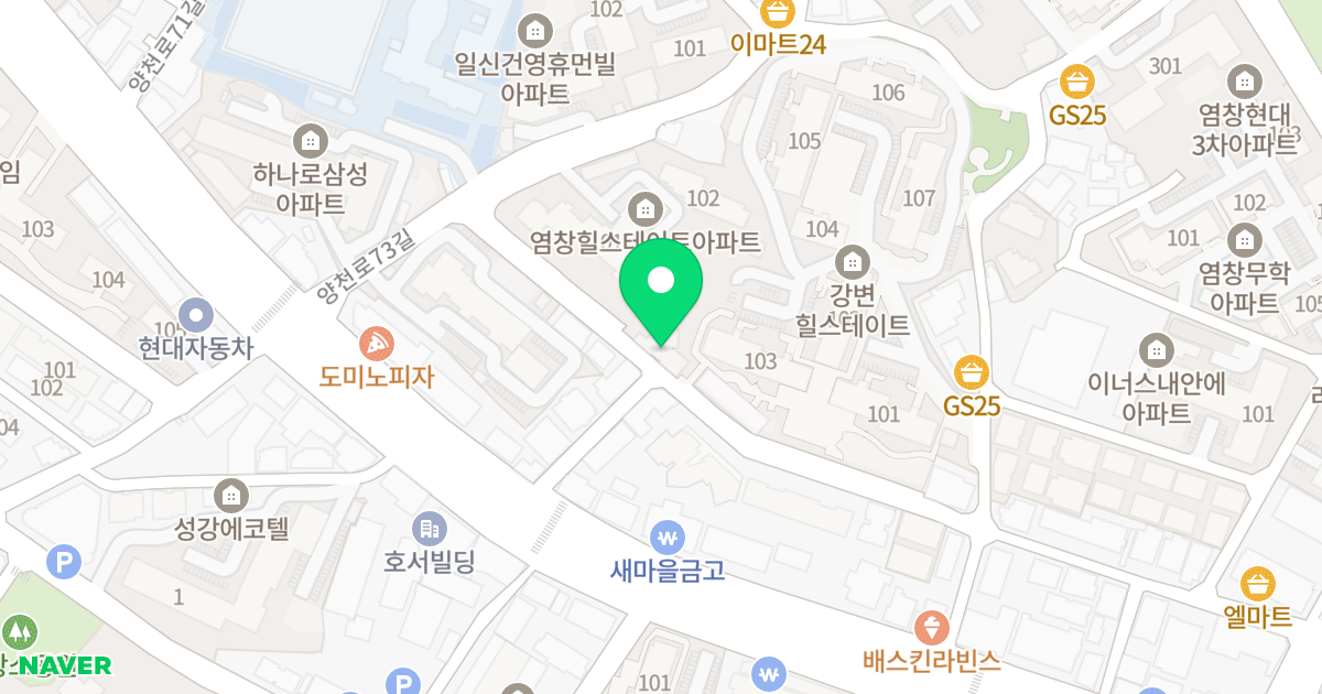 어반카운티 위치 지도 - 서울특별시 강서구 양천로73가길 19