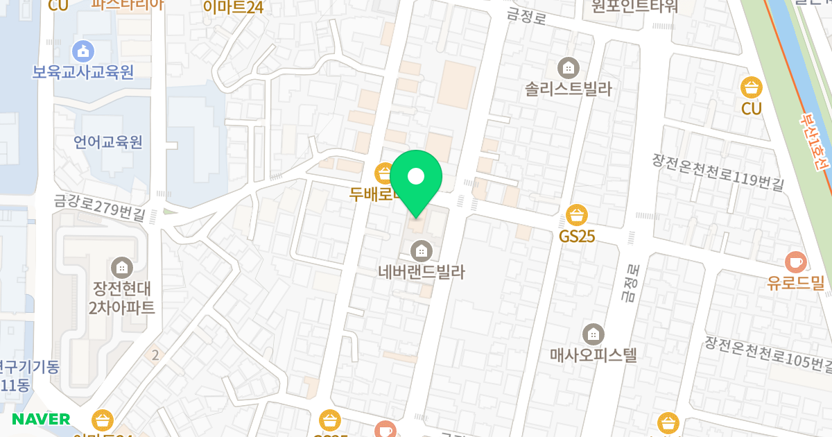 네버랜드306-A동 위치 지도 - 부산광역시 금정구 부산대학로64번길 94-8
