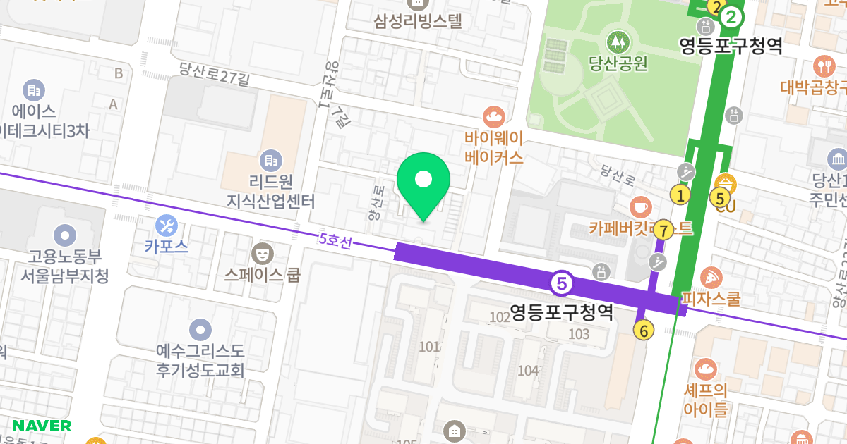당산M팰리스 위치 지도 - 서울특별시 영등포구 양산로 101