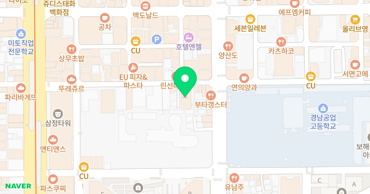 세홍 플로린 O/T 위치 지도 - 부산광역시 부산진구 중앙대로680번길 46
