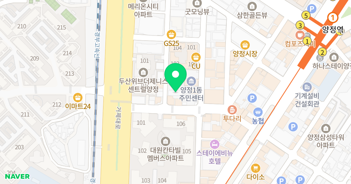 더유나2 위치 지도 - 부산광역시 부산진구 거제대로36번가길 6