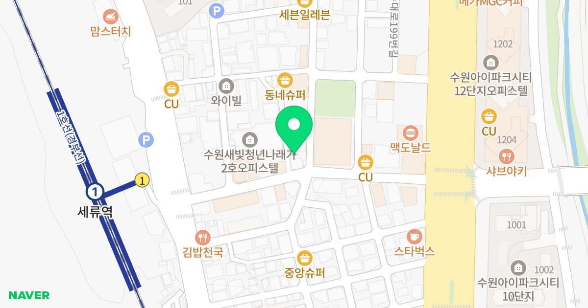 어반 위치 지도 - 경기도 수원시 권선구 경수대로191번길 24-7