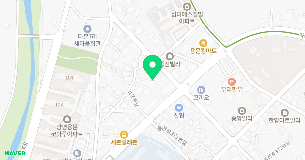 sj파크힐 위치 지도 - 경기도 양평군 용문면 다문북길85번길 5