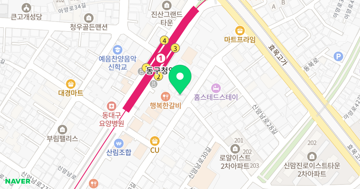(346-5) 위치 지도 - 대구광역시 동구 신암남로28길 59