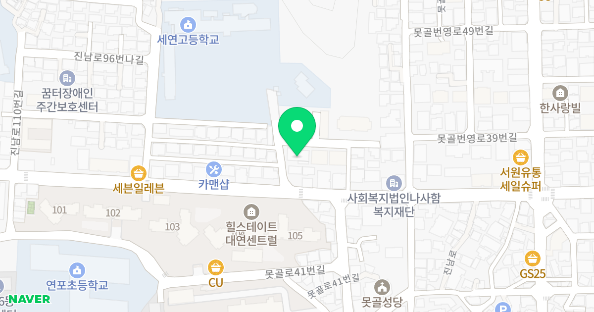 대동레미안2 위치 지도 - 부산광역시 남구 진남로 82-16