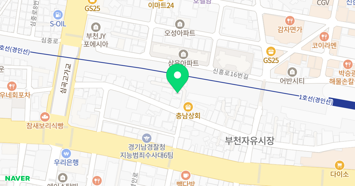 일화오피스텔 위치 지도 - 경기도 부천시 소사구  19-7