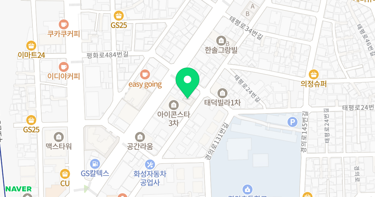 대봉그린아파트 위치 지도 - 경기도 의정부시 경의로117번길 37