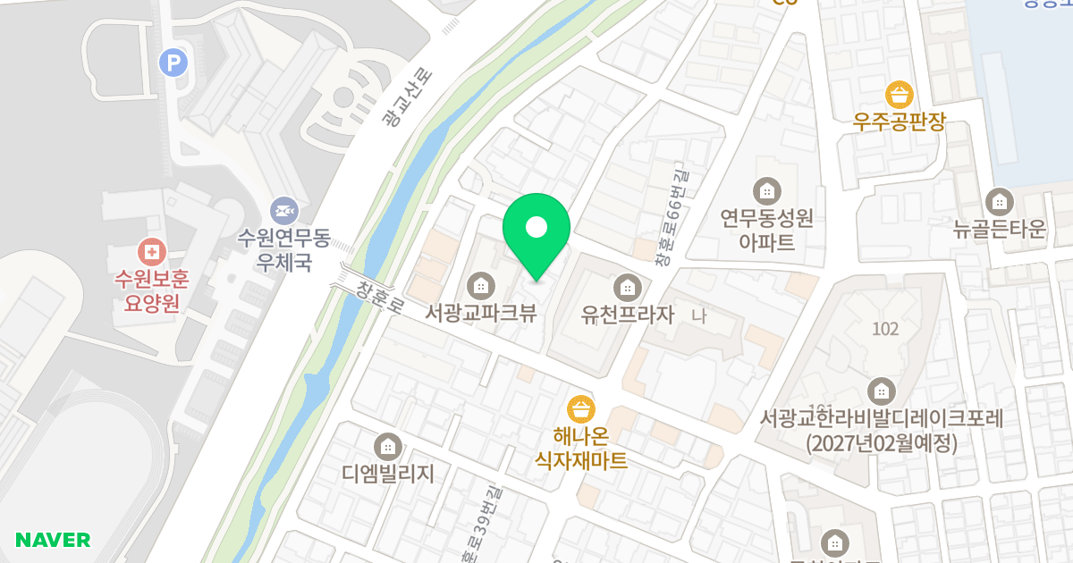 해맑음빌리지 위치 지도 - 경기도 수원시 장안구 창훈로 70-7