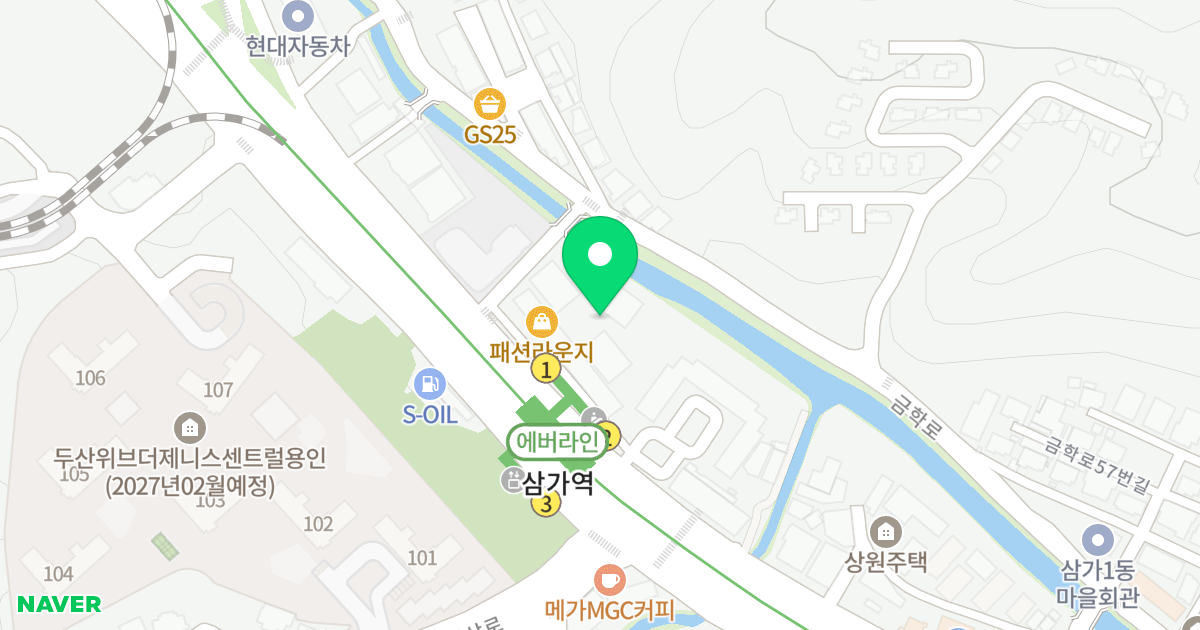 산들하임 위치 지도 - 경기도 용인시 처인구 중부대로 1091