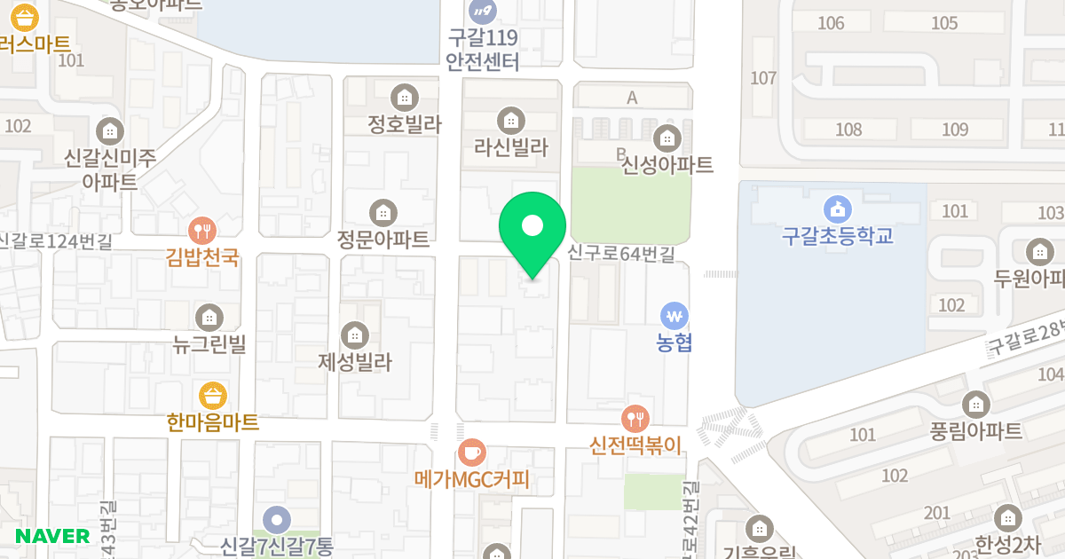베아누체 위치 지도 - 경기도 용인시 기흥구 신구로64번길 6