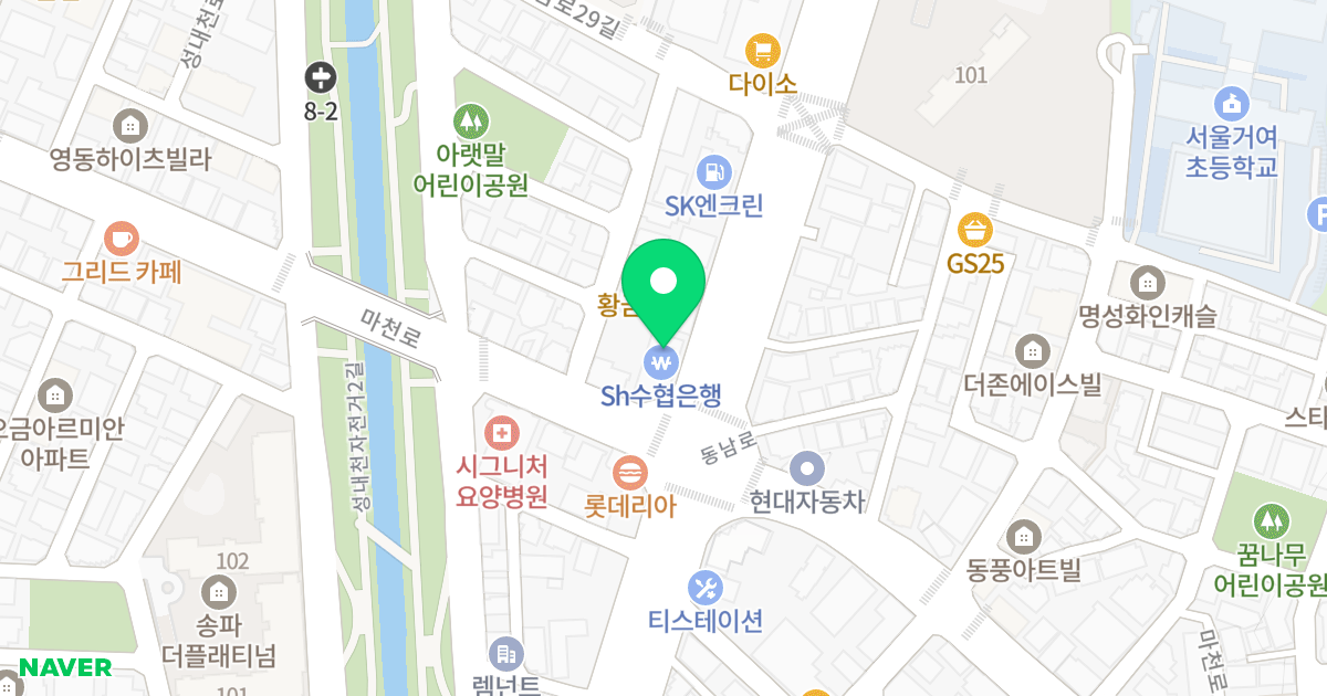 한두리타워 위치 지도 - 서울특별시 송파구 동남로 317