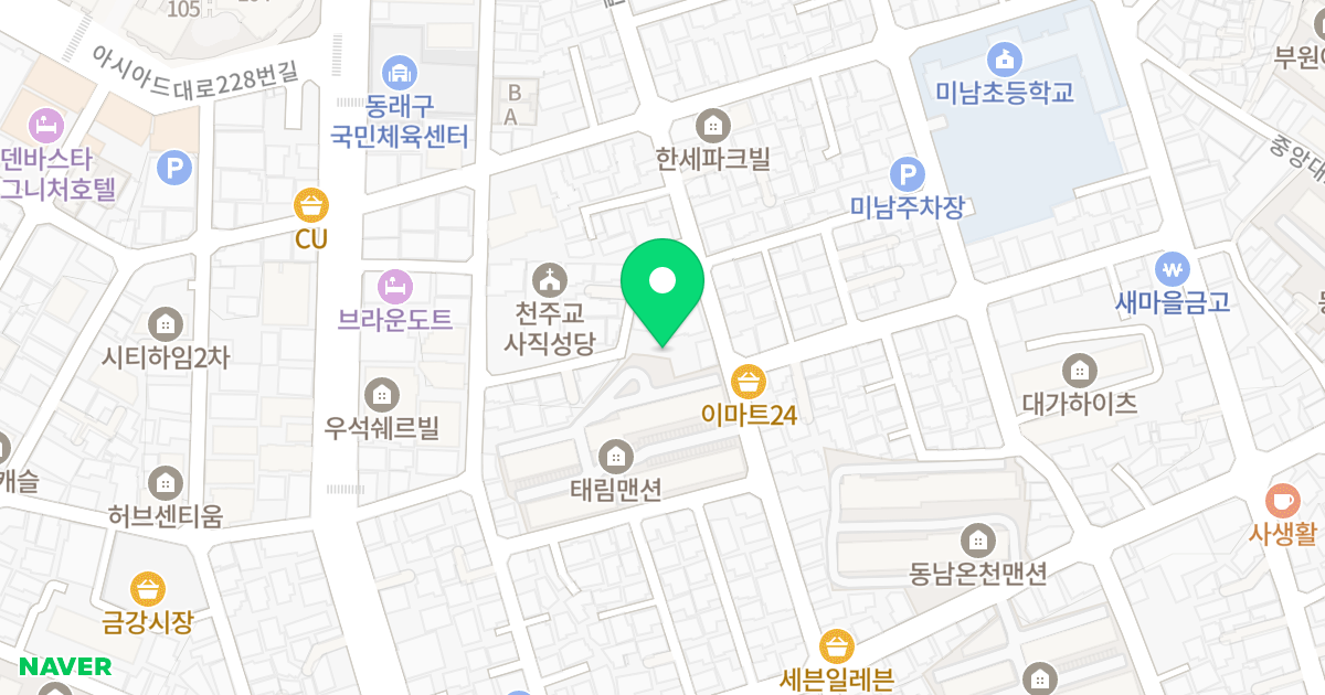 온천엘리시움 위치 지도 - 부산광역시 동래구 여고북로123번길 31-3