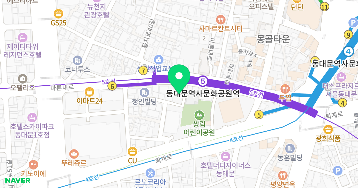 서울스테이트 위치 지도 - 서울특별시 중구 마른내로 152