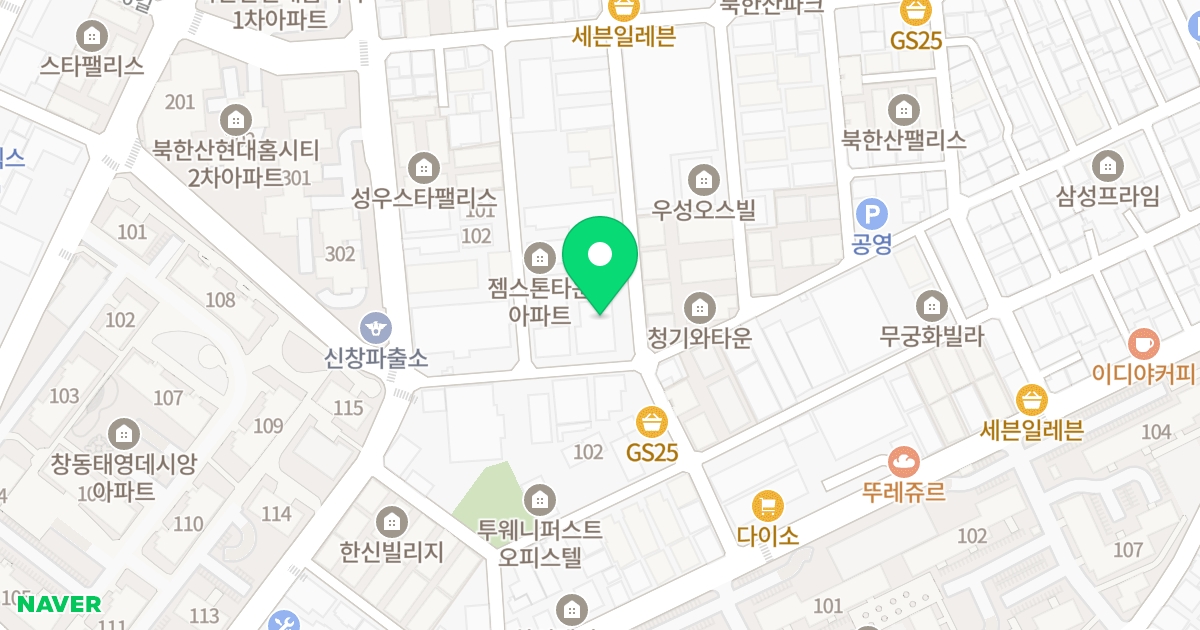 아이유하임 위치 지도 - 서울특별시 도봉구 도봉로104길 69