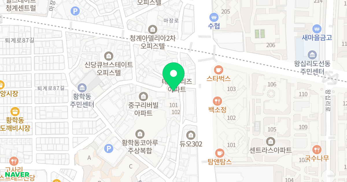 메르센트 위치 지도 - 서울특별시 중구 마장로18길 16