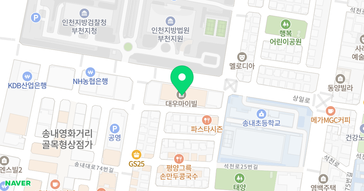 상동 대우마이빌 위치 지도 - 경기도 부천시 원미구  140