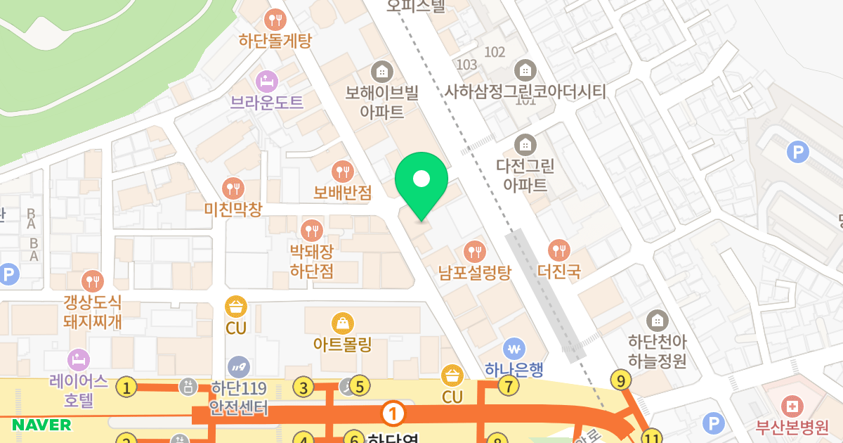 엘스테이 위치 지도 - 부산광역시 사하구 낙동대로485번길 5