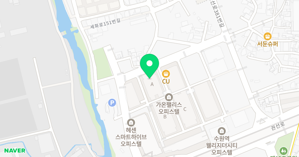 가온팰리스 A동 위치 지도 - 경기도 수원시 권선구 권선로357번길 53