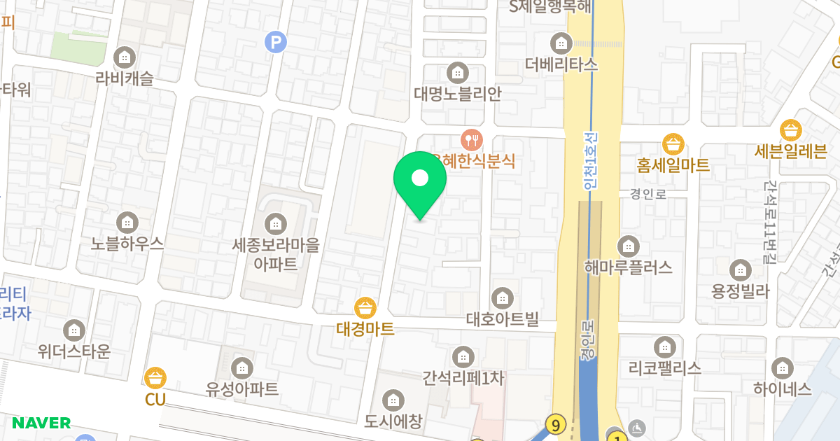 휴하임 위치 지도 - 인천광역시 남동구