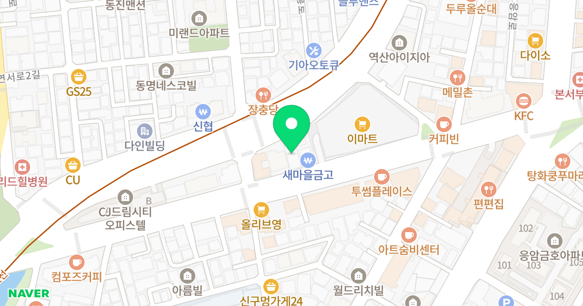미가 마하나임 응암Ⅰ 위치 지도 - 서울특별시 은평구 은평로 105