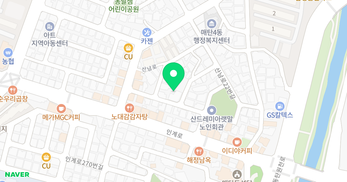 윤정빌 위치 지도 - 경기도 수원시 영통구 산남로4번길 13