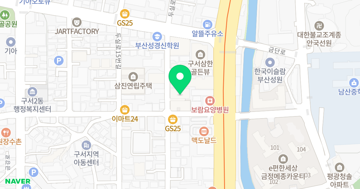 남평 N-CITY 위치 지도 - 부산광역시 금정구 두실로7번길 19