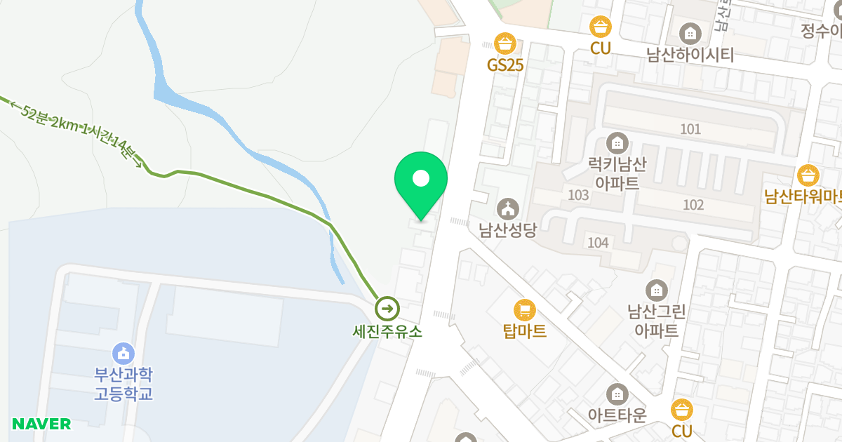 클라우드힐 위치 지도 - 부산광역시 금정구