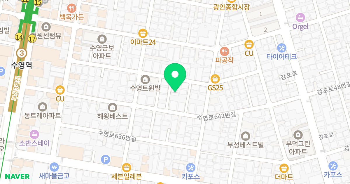 이웃집 위치 지도 - 부산광역시 수영구 수영로642번길 49-8
