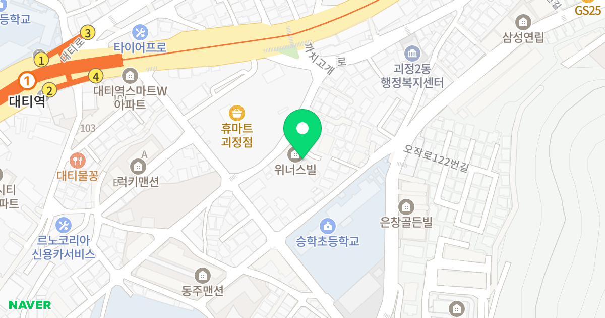 위너스빌 위치 지도 - 부산광역시 사하구 까치고개로6번길 15