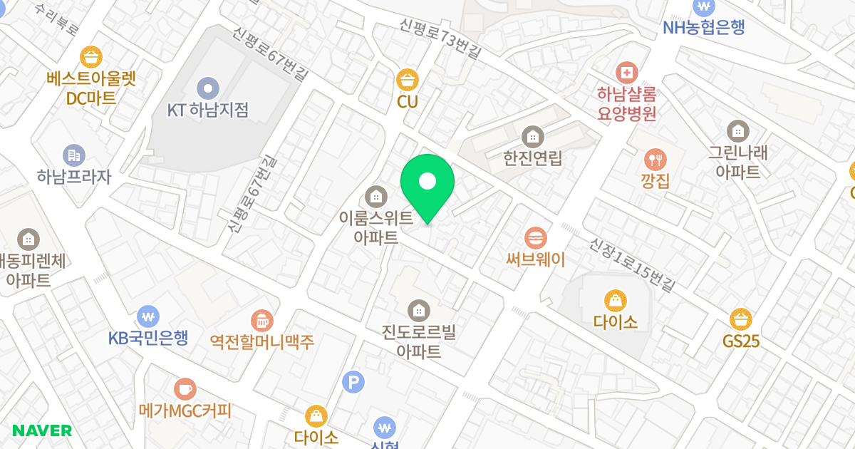 (427-64) 위치 지도 - 경기도 하남시 신평로61번길 14