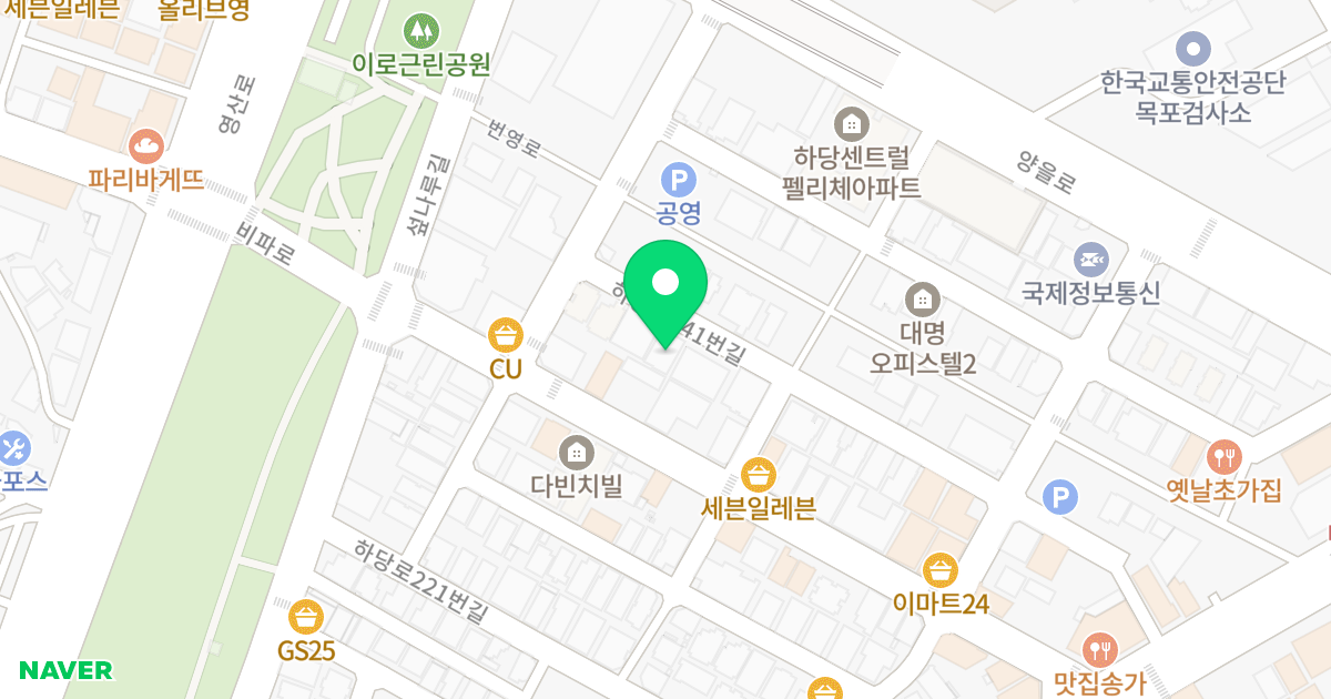 자유그린빌 위치 지도 - 전라남도 목포시 하당로241번길 25-1