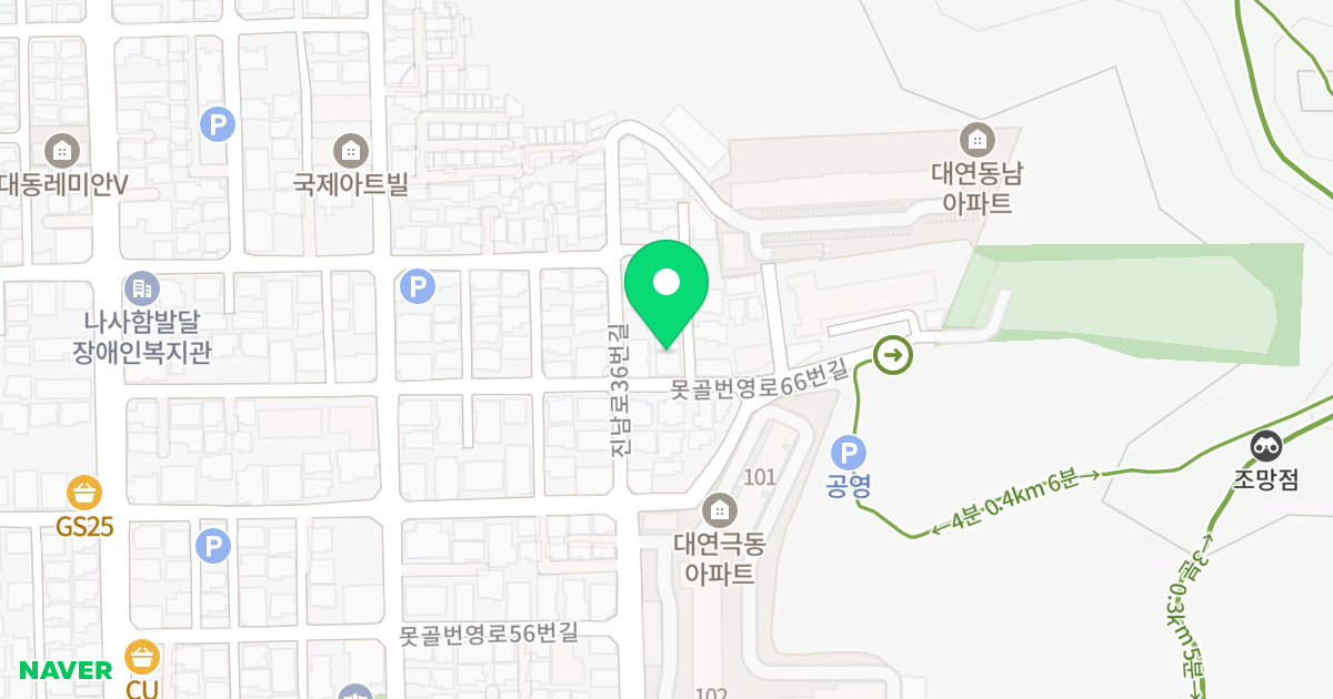 엘이즈디31 위치 지도 - 부산광역시 남구 못골번영로66번길 47