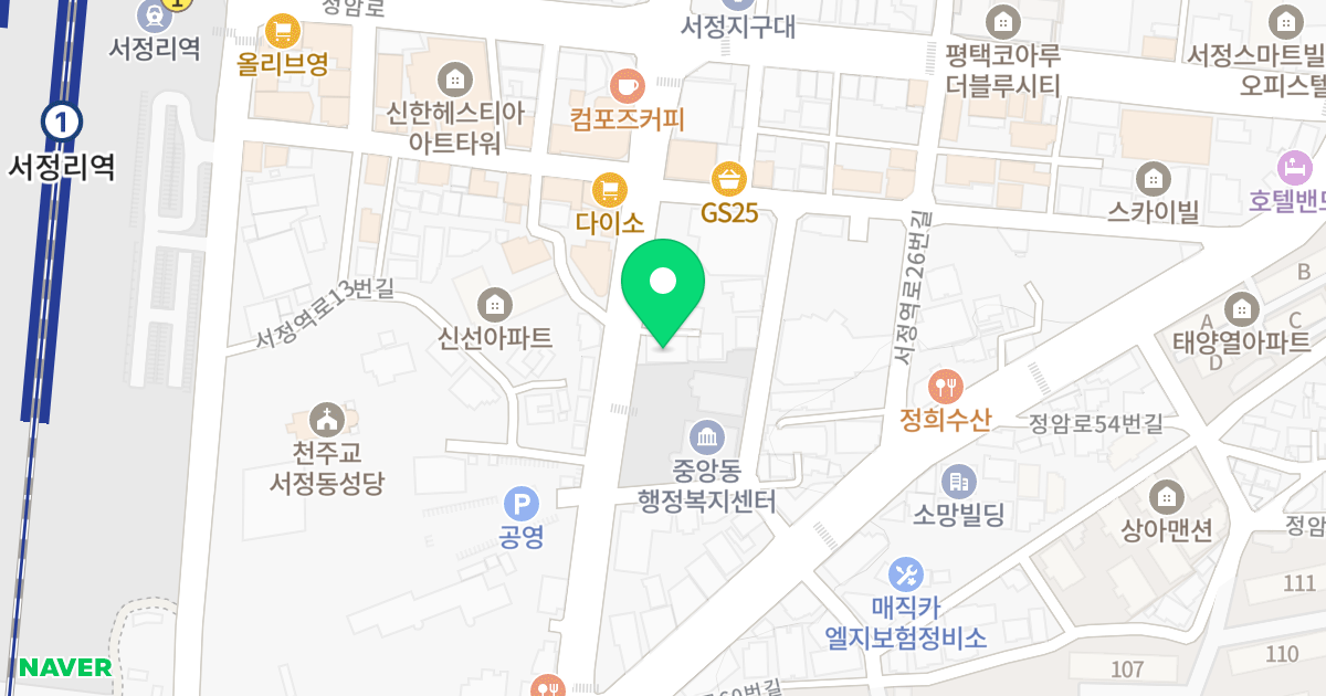 A동 위치 지도 - 경기도 평택시 서정역로 18