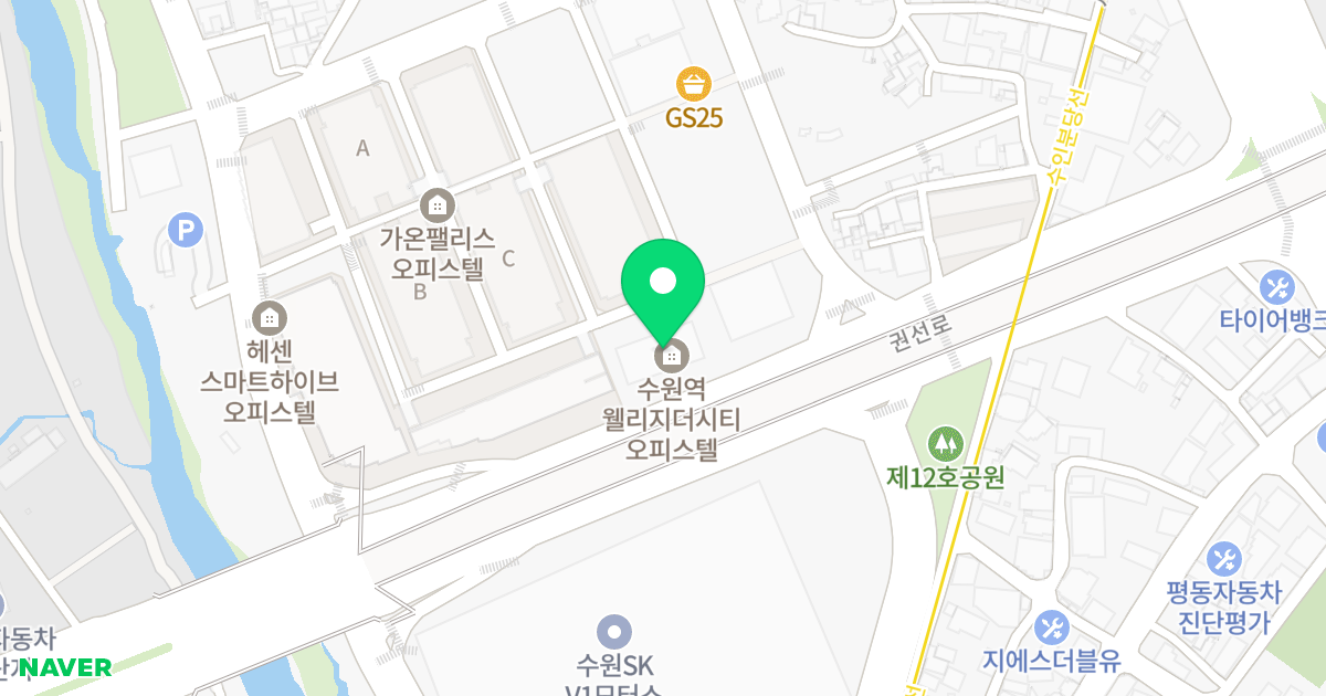 (452) 위치 지도 - 경기도 수원시 권선구
