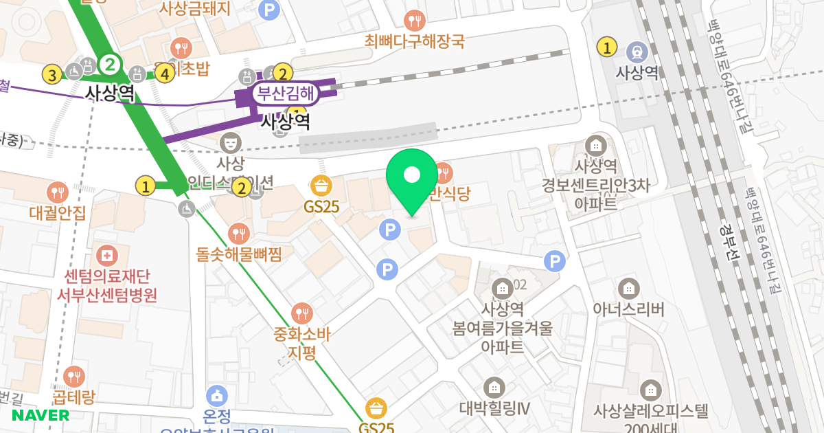 (548-7) 위치 지도 - 부산광역시 사상구 광장로 96-10