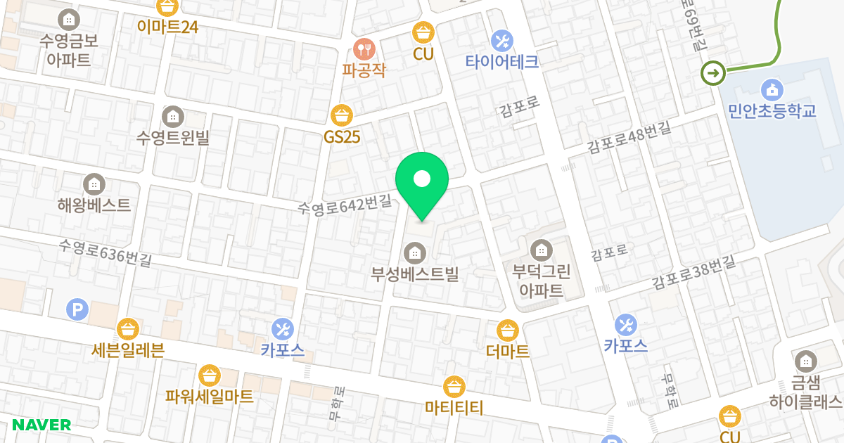 부성 베스트빌 B동 위치 지도 - 부산광역시 수영구 무학로39번길 22