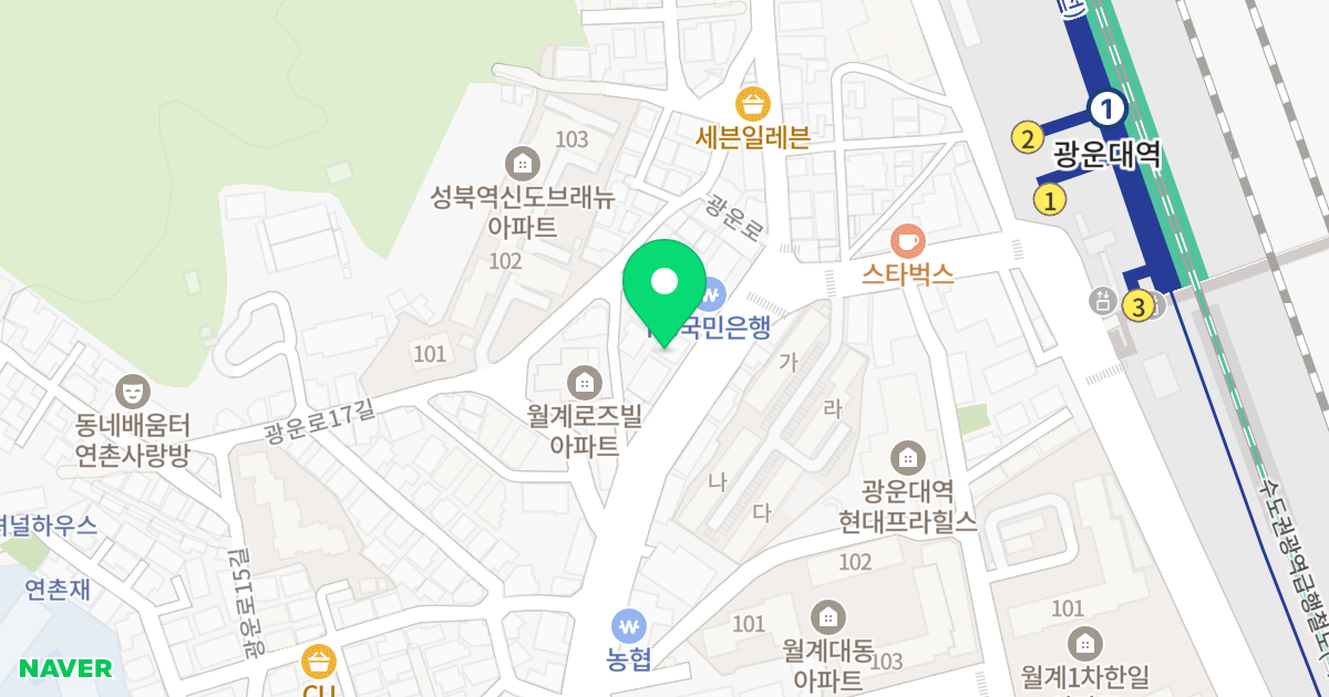 (383-19) 위치 지도 - 서울특별시 노원구 광운로 59