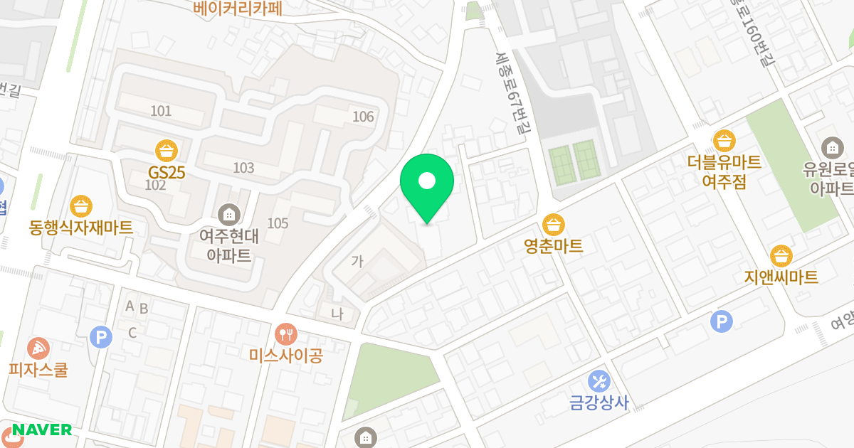 1동 위치 지도 - 경기도 여주시 세종로67번길 21-15