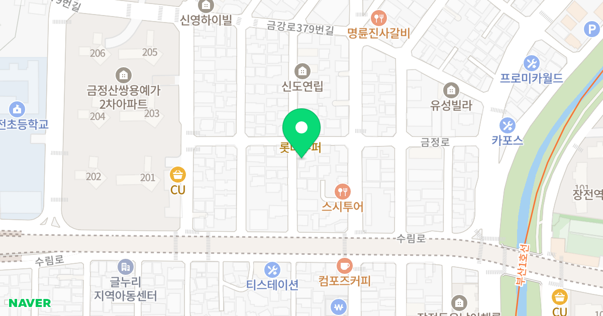 클래스원 위치 지도 - 부산광역시 금정구 수림로62번길 16