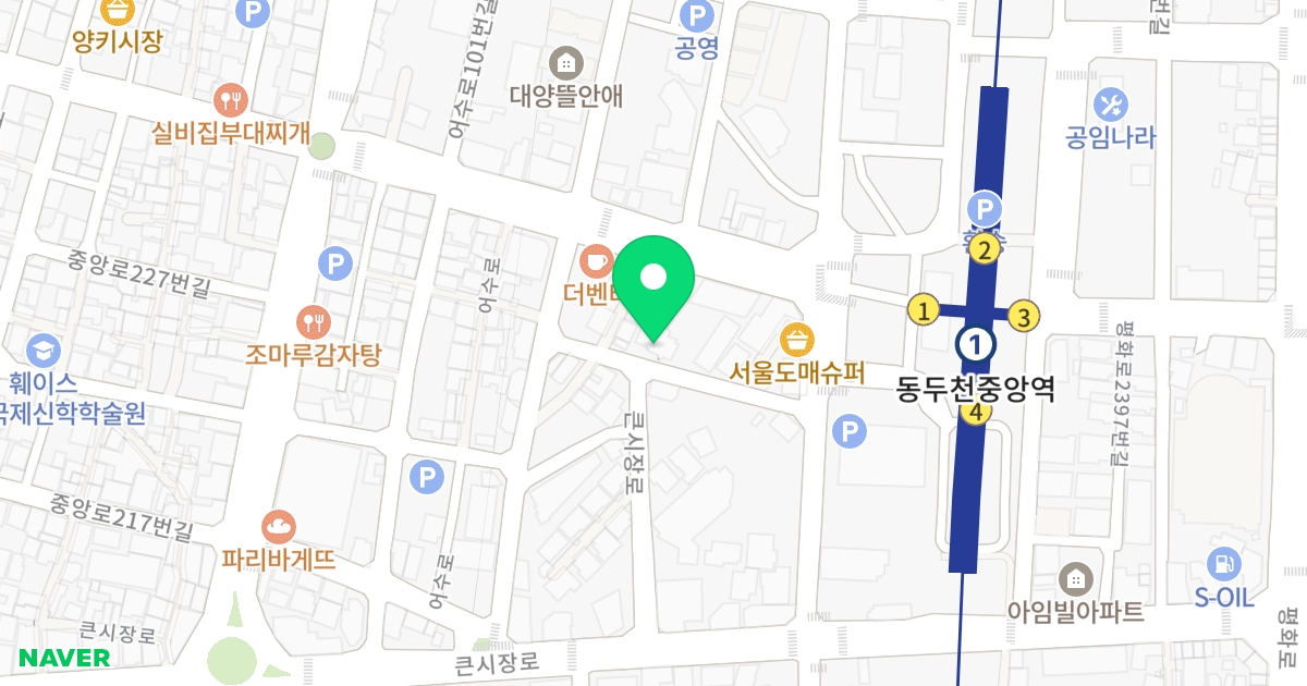 대학오피스텔 위치 지도 - 경기도 동두천시 동두천로 223-16