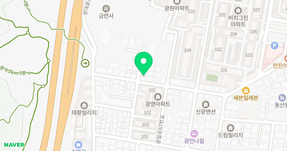 광안동 View & 林 위치 지도 - 부산광역시 수영구 장대골로68번길 28