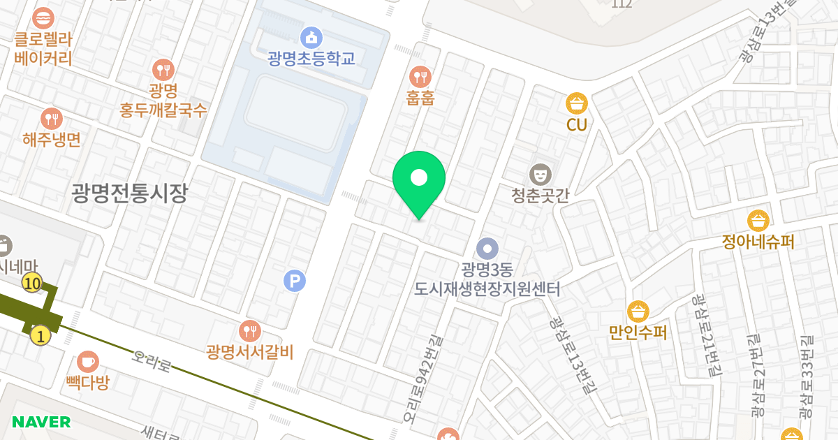 예담리치빌 위치 지도 - 경기도 광명시 광명로928번길 36-22