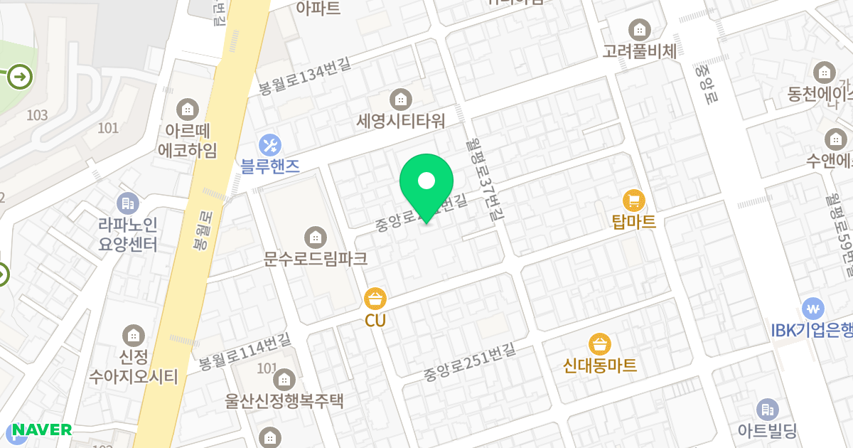 신정동주상복합건물 위치 지도 - 울산광역시 남구 중앙로261번길 15
