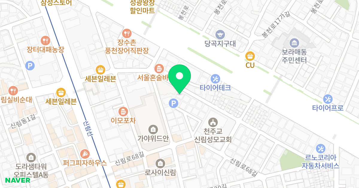 (1417-23) 위치 지도 - 서울특별시 관악구 신림로70길 36