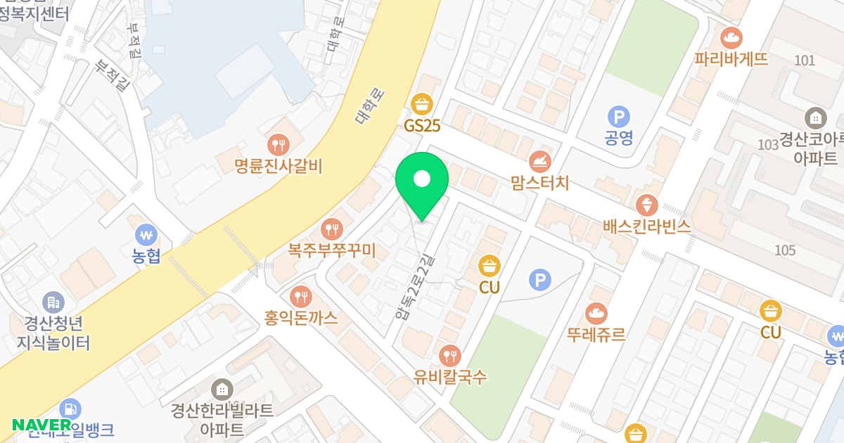 (442) 위치 지도 - 경상북도 경산시 압량읍 압독2로2길 17-7