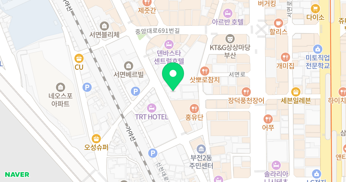 리즈 더 르씨엘 위치 지도 - 부산광역시 부산진구 부전로 36