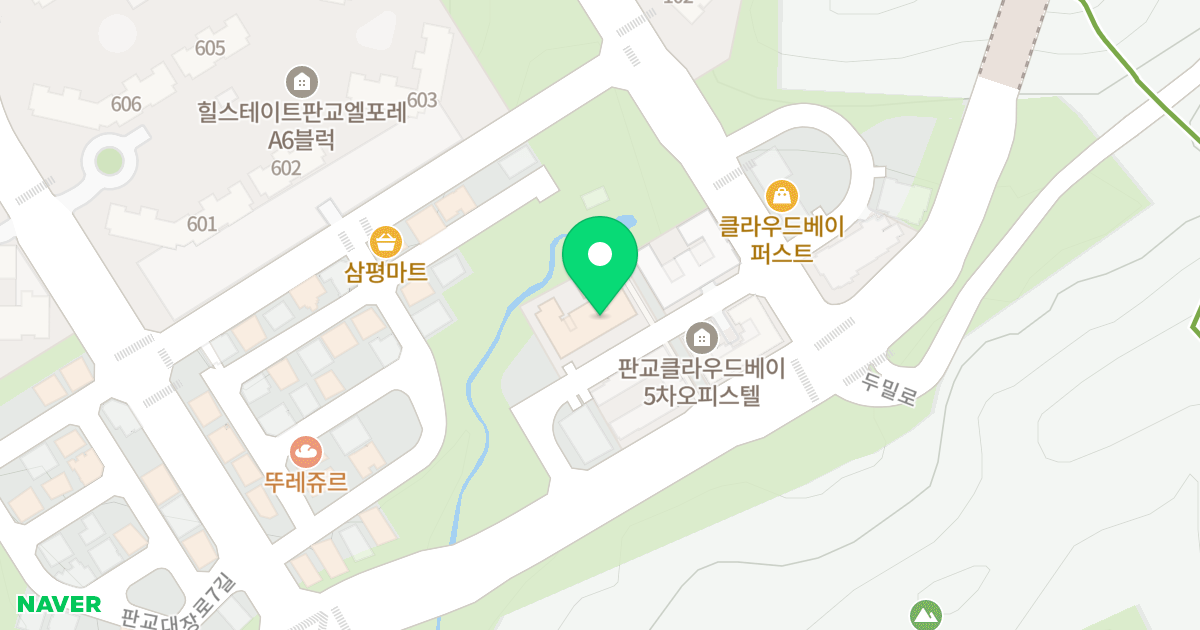 클라우드베이 IV 위치 지도 - 경기도 성남시 분당구 판교대장로8길 9