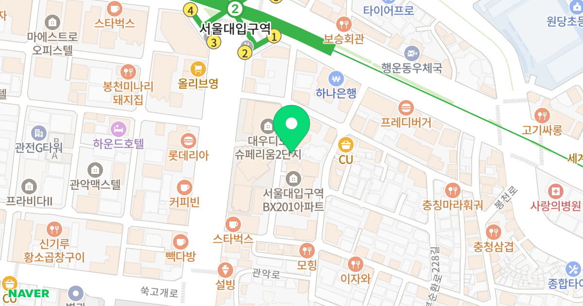 CS빌딩 위치 지도 - 서울특별시 관악구 남부순환로224길 21