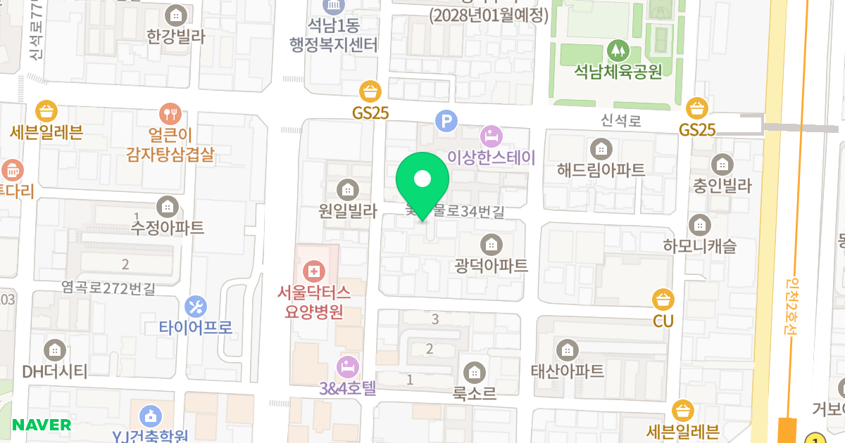 제니스16차 위치 지도 - 인천광역시 서구